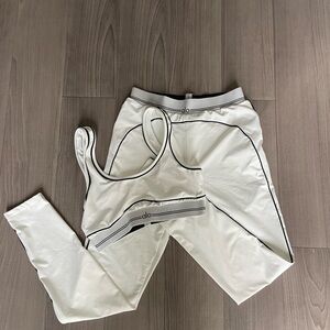 ALO Yoga White and Black Activewear Set